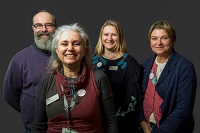 a picture of the Civil War Centre learning team with Adam Nightingale, Denise Greany, Donna Hall and Team Leader Sarah Clarke